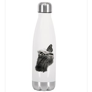 Butterfly & Cat Butterflies Gifts Stainless Steel Insulated Water Bottle