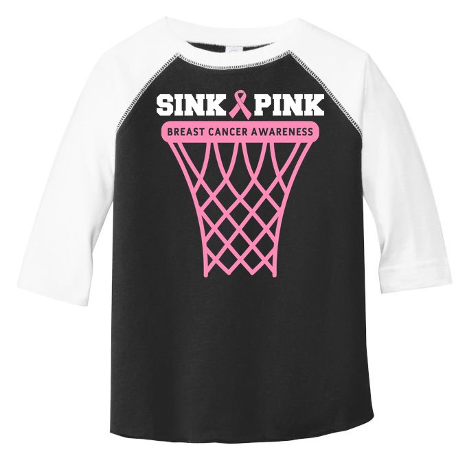 Breast Cancer Basketball Goal Pink Ribbon Awareness Toddler Fine Jersey T-Shirt