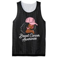 Breast Cancer Black Hair Hat Mesh Reversible Basketball Jersey Tank