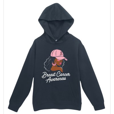 Breast Cancer Black Hair Hat Urban Pullover Hoodie