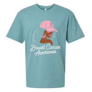 Breast Cancer Black Hair Hat Sueded Cloud Jersey T-Shirt