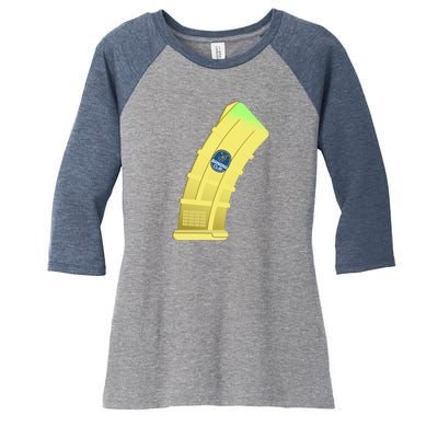 Banana Clip Women's Tri-Blend 3/4-Sleeve Raglan Shirt