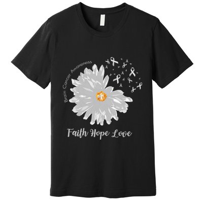 Brain Cancer Brain Cancer Awareness Premium T-Shirt