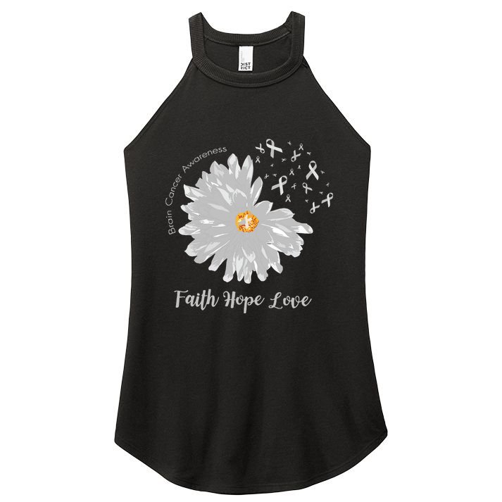 Brain Cancer Brain Cancer Awareness Women's Perfect Tri Rocker Tank