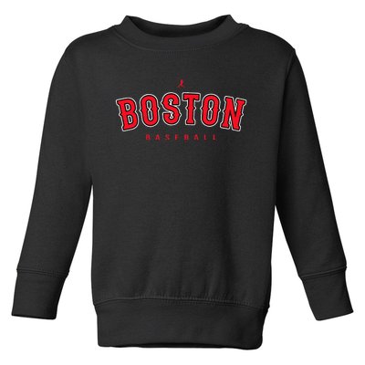 Boston City Baseball Retro Vintage Baseball Lover Toddler Sweatshirt