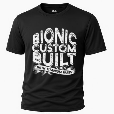 Bionic Custom Built With Titanium Parts Knee Surgery Cooling Performance Crew T-Shirt