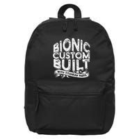 Bionic Custom Built With Titanium Parts Knee Surgery 16 in Basic Backpack