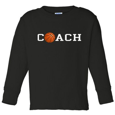 Basketball Coach Toddler Long Sleeve Shirt
