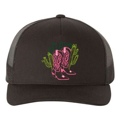 Boats Cowgirl Baby Doll Western Pink Cactus Girl Yupoong Adult 5-Panel Trucker Hat