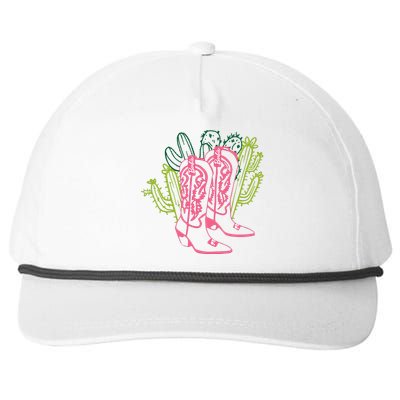 Boats Cowgirl Baby Doll Western Pink Cactus Girl Snapback Five-Panel Rope Hat