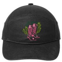 Boats Cowgirl Baby Doll Western Pink Cactus Girl 7-Panel Snapback Hat