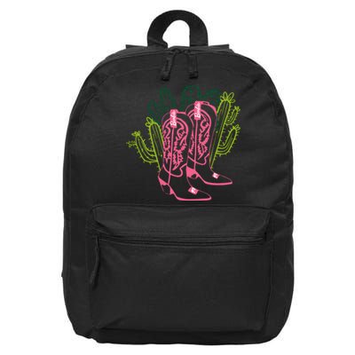 Boats Cowgirl Baby Doll Western Pink Cactus Girl 16 in Basic Backpack