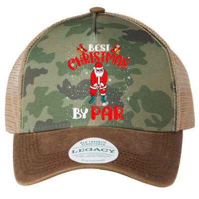 Best Christmas By Par Ugly Christmas Golf Santa Claus Legacy Tie Dye Trucker Hat