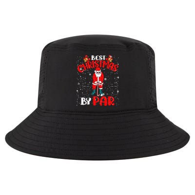 Best Christmas By Par Ugly Christmas Golf Santa Claus Cool Comfort Performance Bucket Hat