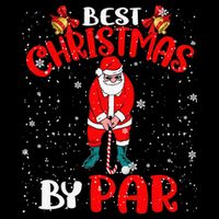 Best Christmas By Par Ugly Christmas Golf Santa Claus Cooling Performance Crew T-Shirt