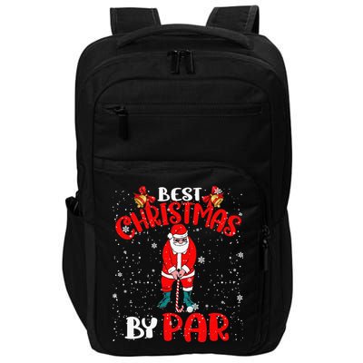Best Christmas By Par Ugly Christmas Golf Santa Claus Impact Tech Backpack