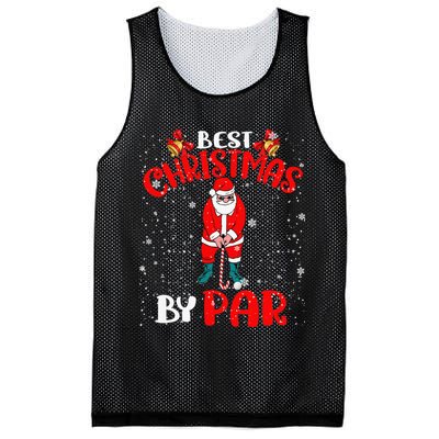 Best Christmas By Par Ugly Christmas Golf Santa Claus Mesh Reversible Basketball Jersey Tank