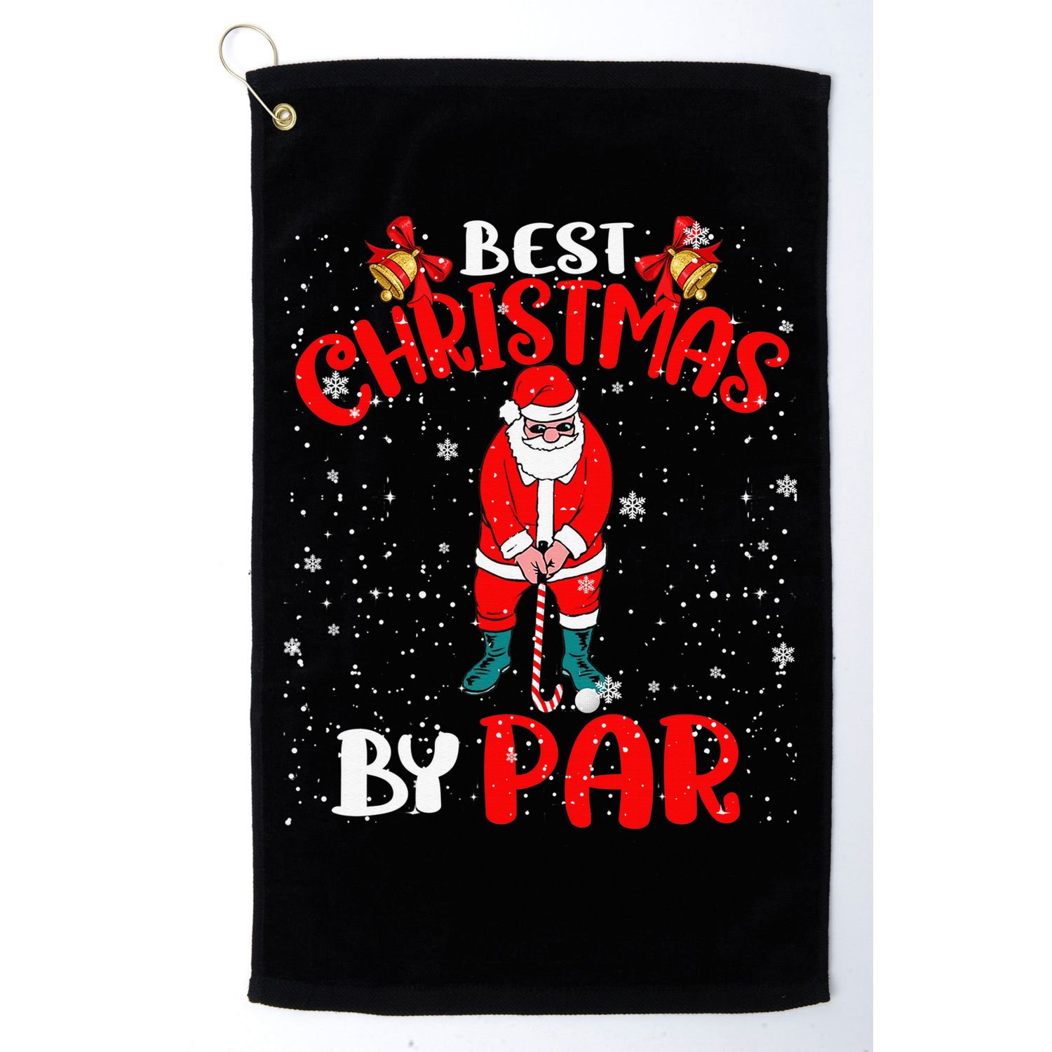 Best Christmas By Par Ugly Christmas Golf Santa Claus Golf Towel