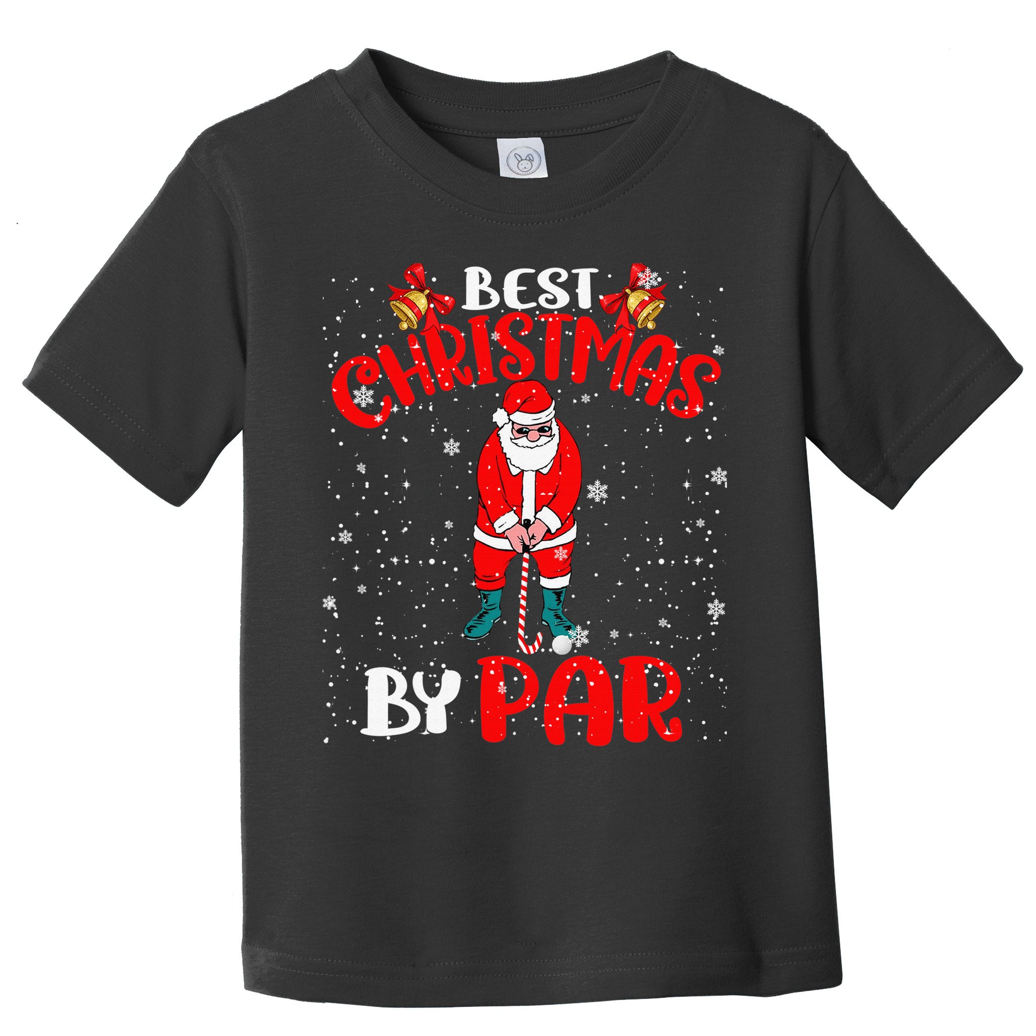 Best Christmas By Par Ugly Christmas Golf Santa Claus Toddler T-Shirt