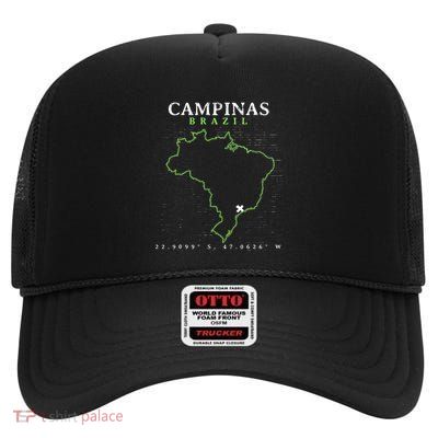 Brazil Campinas High Crown Mesh Back Trucker Hat