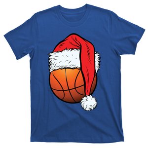 Basketball Christmas Ball Santa Hat Xmas Sport Cool Gift T-Shirt