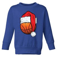 Basketball Christmas Ball Santa Hat Xmas Sport Cool Gift Toddler Sweatshirt