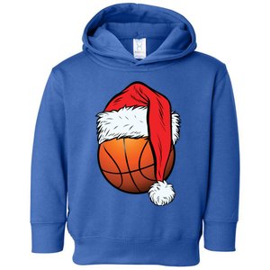 Basketball Christmas Ball Santa Hat Xmas Sport Cool Gift Toddler Hoodie