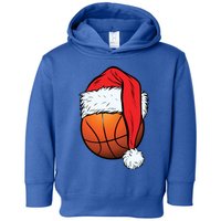 Basketball Christmas Ball Santa Hat Xmas Sport Cool Gift Toddler Hoodie