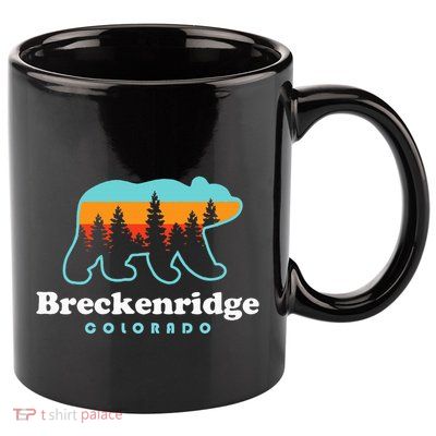 Breckenridge Colorado Bear Mountains Trees 11oz C Handle Ceramic Mug