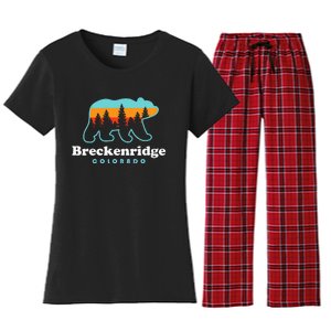 Breckenridge Colorado Bear Mountains Trees Women's Flannel Pajama Set