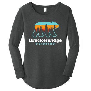 Breckenridge Colorado Bear Mountains Trees Women's Perfect Tri Tunic Long Sleeve Shirt