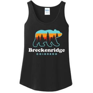 Breckenridge Colorado Bear Mountains Trees Ladies Essential Tank