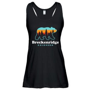 Breckenridge Colorado Bear Mountains Trees Ladies Essential Flowy Tank