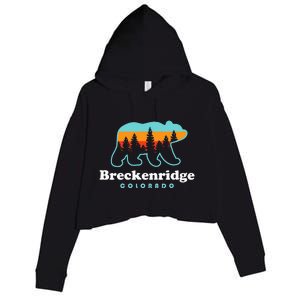 Breckenridge Colorado Bear Mountains Trees Crop Fleece Hoodie