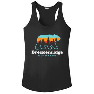 Breckenridge Colorado Bear Mountains Trees Ladies PosiCharge Competitor Racerback Tank