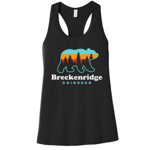 Breckenridge Colorado Bear Mountains Trees Women's Racerback Tank