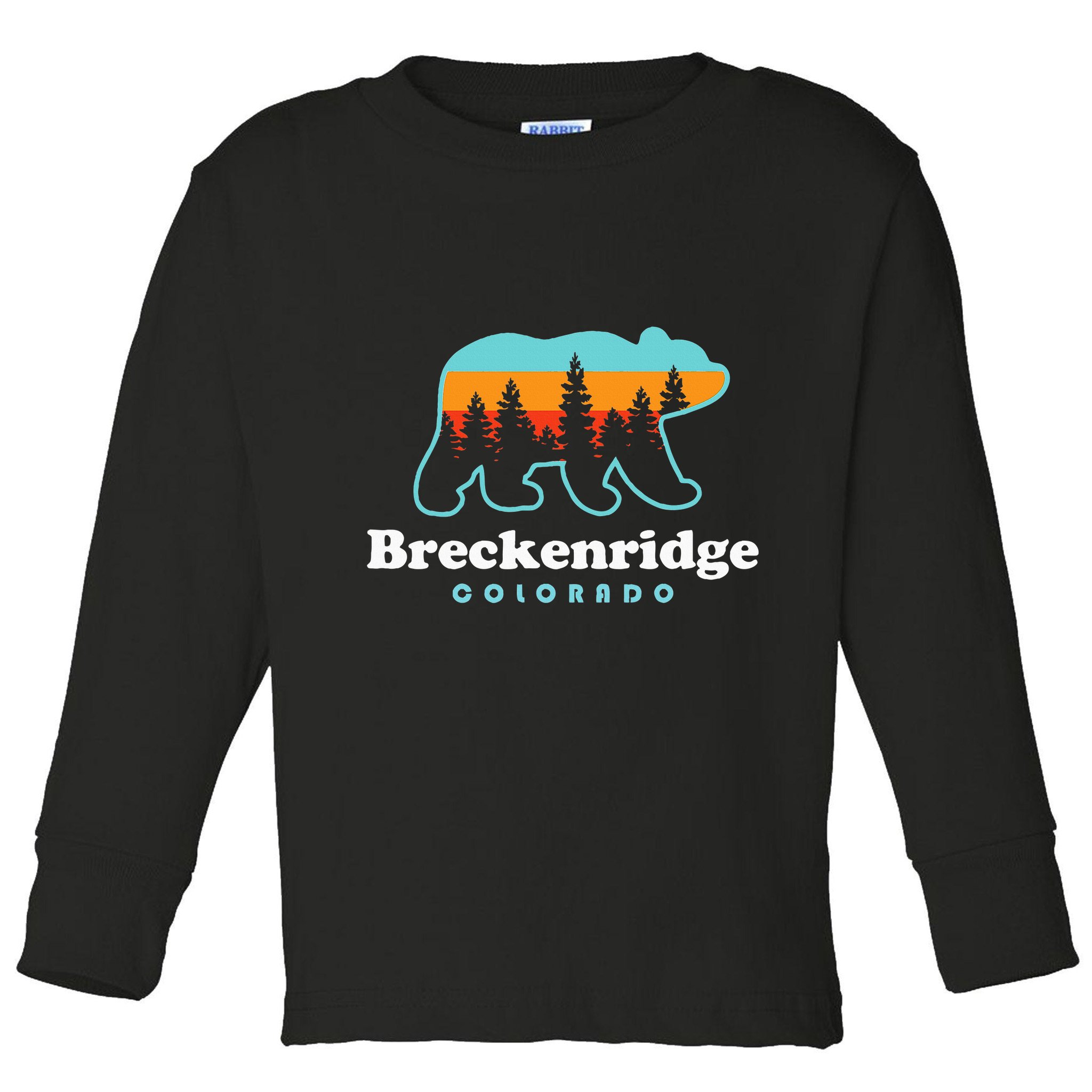 Breckenridge Colorado Bear Mountains Trees Toddler Long Sleeve Shirt