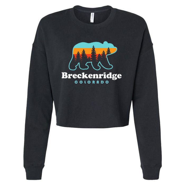 Breckenridge Colorado Bear Mountains Trees Cropped Pullover Crew