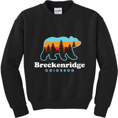 Breckenridge Colorado Bear Mountains Trees Kids Sweatshirt