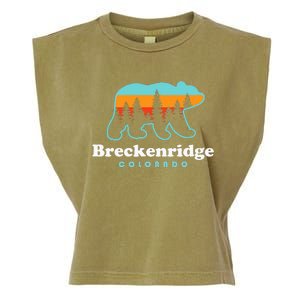 Breckenridge Colorado Bear Mountains Trees Garment-Dyed Women's Muscle Tee