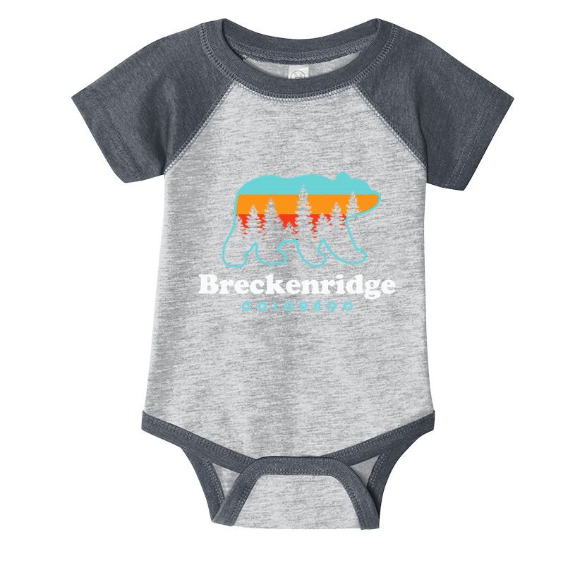 Breckenridge Colorado Bear Mountains Trees Infant Baby Jersey Bodysuit