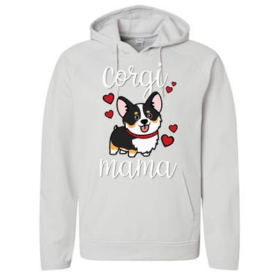 Black Corgi Performance Fleece Hoodie