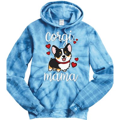 Black Corgi Tie Dye Hoodie