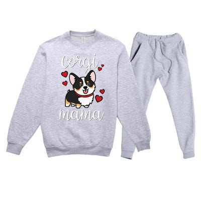 Black Corgi Premium Crewneck Sweatsuit Set