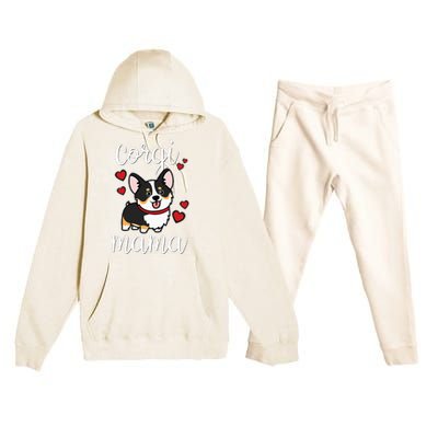 Black Corgi Premium Hooded Sweatsuit Set