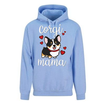 Black Corgi Unisex Surf Hoodie