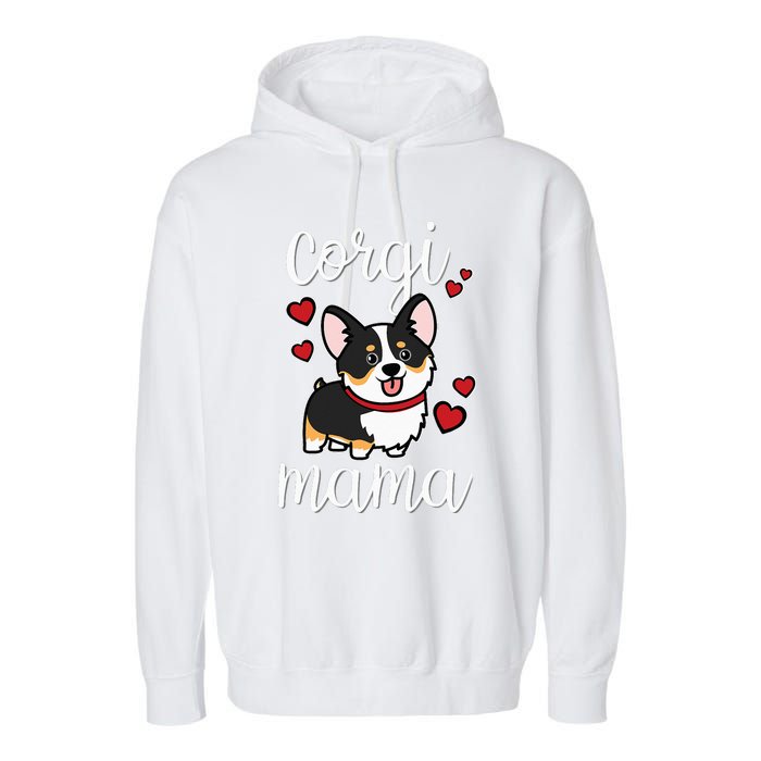 Black Corgi Garment-Dyed Fleece Hoodie