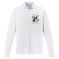 Black Corgi Performance Long Sleeve Polo