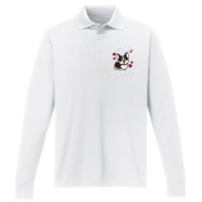 Black Corgi Performance Long Sleeve Polo