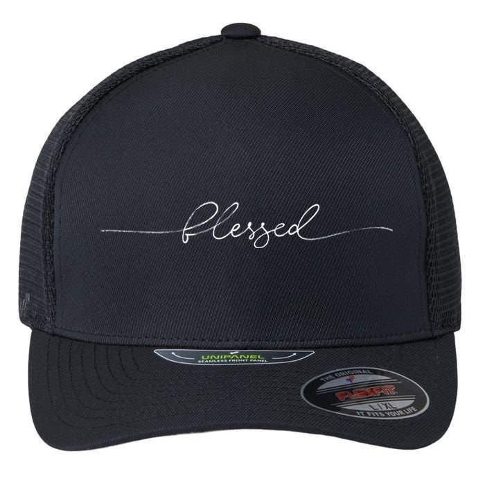 Blessed Cute Flexfit Unipanel Trucker Cap